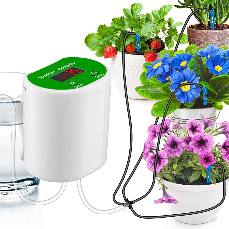 Smart Garden Tools - เครื่องให้น้ําดอกไม้อัตโนมัติแบบตั้งเวลาอัจฉริยะ, รดน้ําขี้เกียจในกระถาง, แอพพลิเคชั่นน้ําซึมน้ําหยด, พืชสีเขียวทําสวน