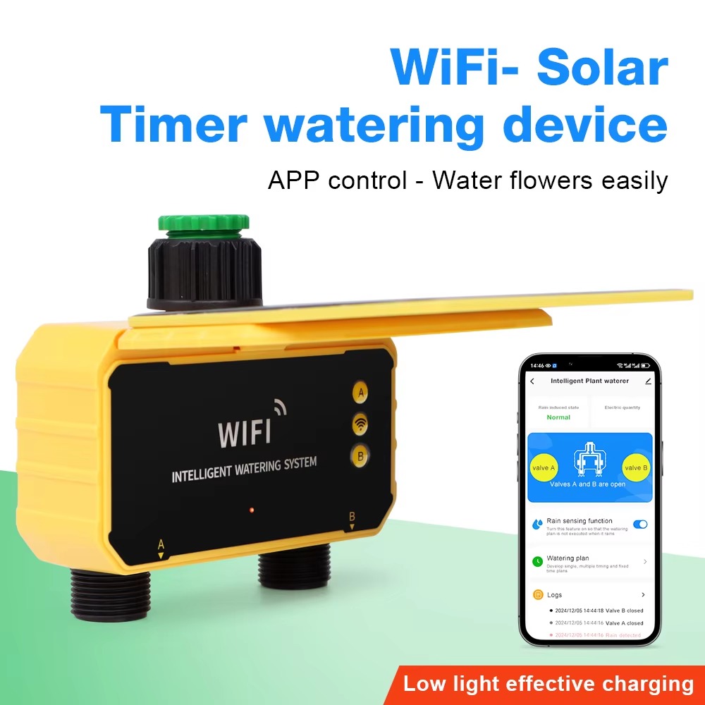 Wifi Irrigation Timer - ตัวควบคุมการรดน้ำอัตโนมัติแบบ WIFI สำหรับสวน พร้อมวาล์วควบคุมน้ำและระบบตรวจจับฝน