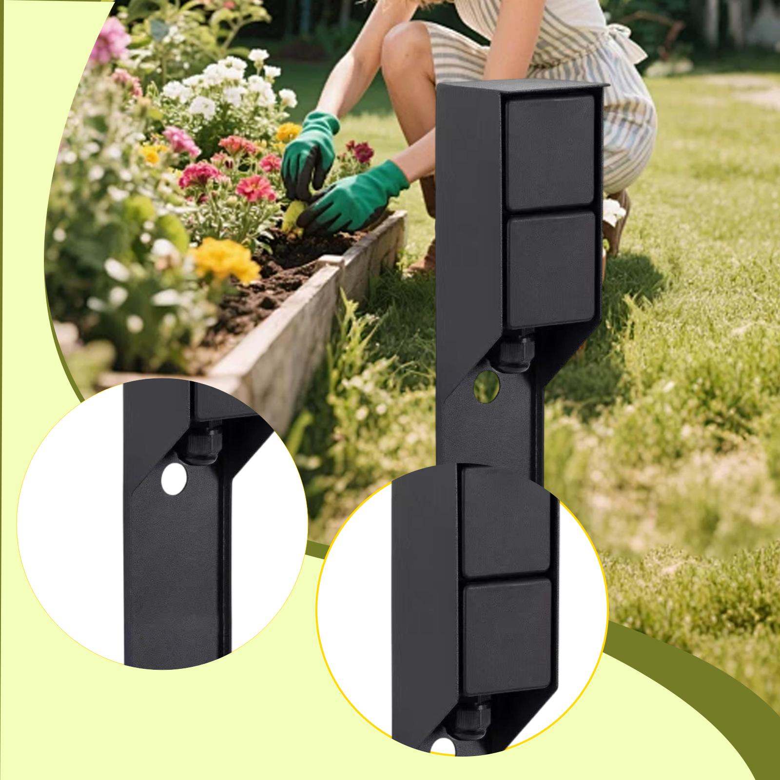 Smart Garden Trimmer - ปลั๊กไฟอัจฉริยะสแตนเลสสำหรับเสาไฟฟ้ากลางแจ้งในสวน พร้อมสายดินแบบสองช่องสำหรับไฟสนามและเครื่องตัดหญ้า