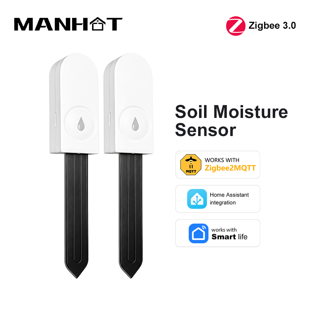 Smart Garden Tools - เซ็นเซอร์วัดความชื้นในดิน Zigbee 3.0 พร้อมวัดอุณหภูมิและความชื้น เครื่องวัดอุณหภูมิและความชื้นสำหรับระบบอัตโนมัติในสวน ระบบตรวจจับการรดน้ำ