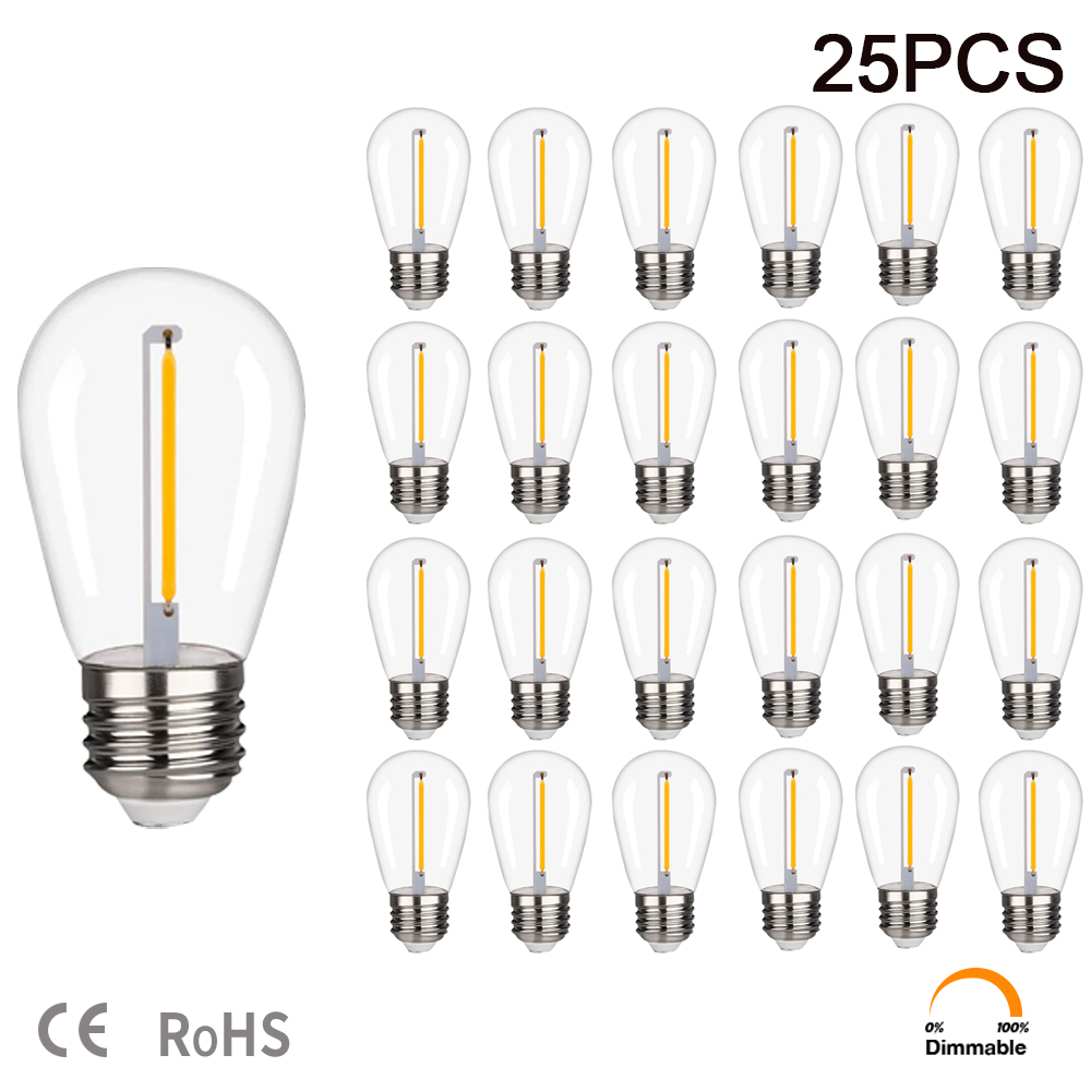 Smart Garden Umbrella - หลอดไฟ LED สำหรับเปลี่ยน S14 1W E27กันแตกหลอดเอดิสันย้อนยุค220V