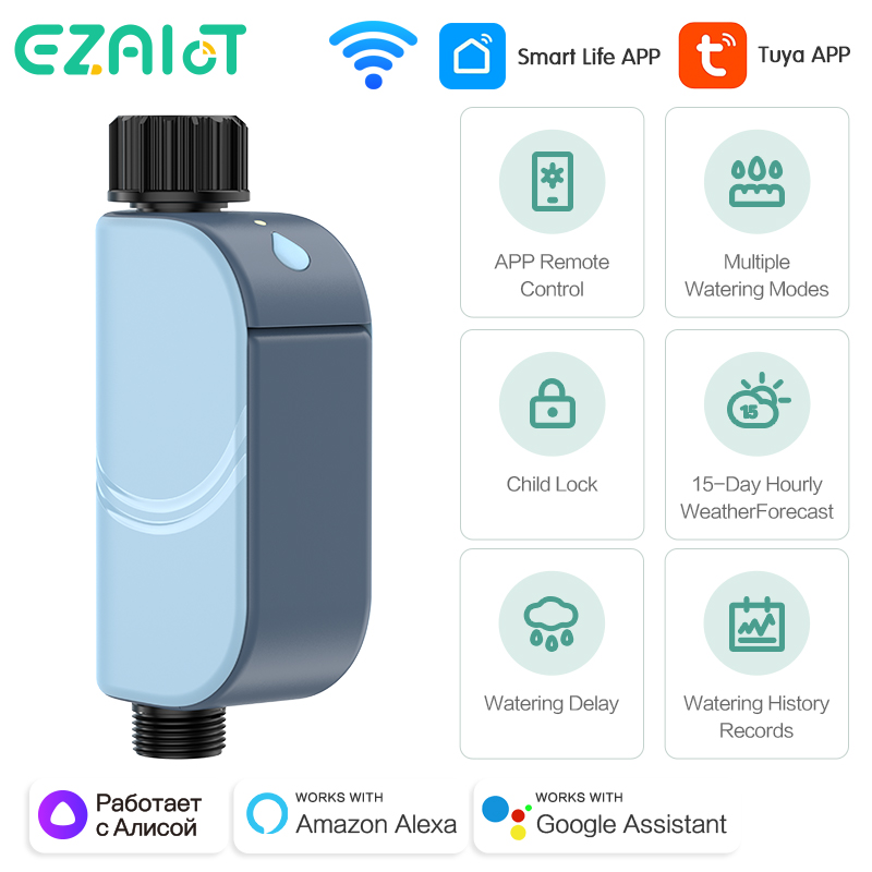 Smart Garden Iot - สมาร์ท Tuya WIFI สวนรดน้ําจับเวลาอัตโนมัติโรยน้ําวาล์วจับเวลากลางแจ้งชลประทานรดน้ําระบบ Alexa Google