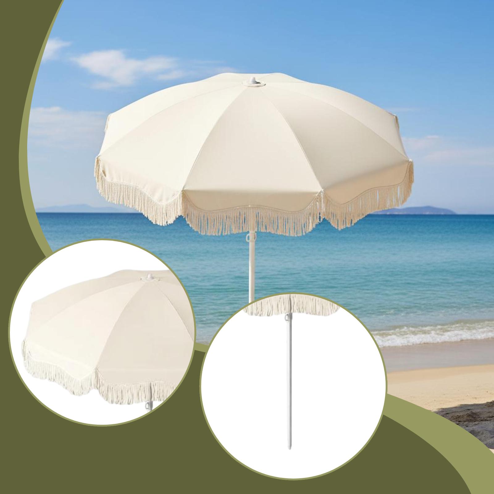 ร่มกันแดดสไตล์โบโฮพร้อมชายครุย - Smart Garden Umbrella บทวิจารณ์และราคา
