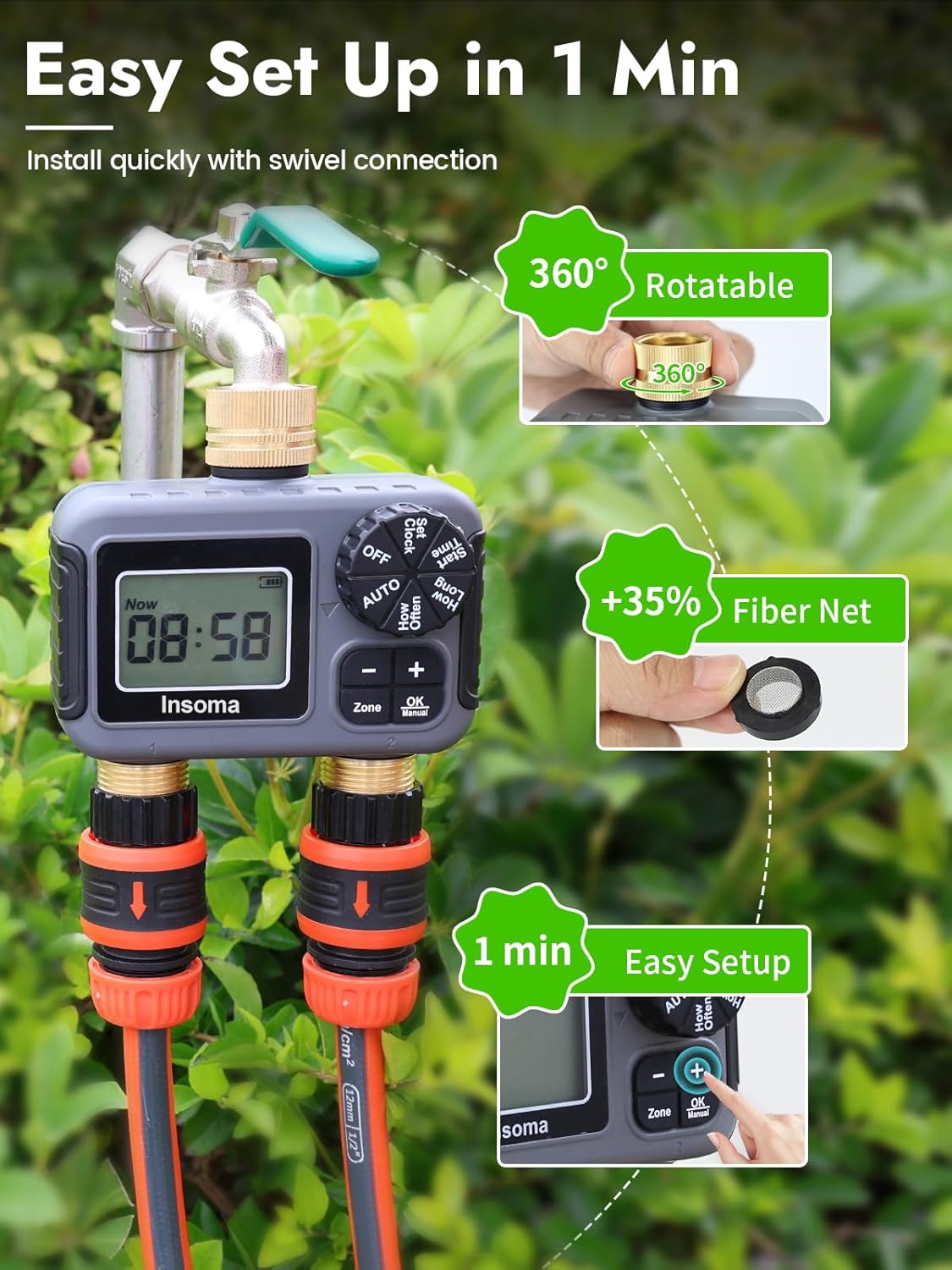 ระบบรดน้ำอัจฉริยะแบบสองช่องจ่า - Smart Garden Iot บทวิจารณ์และราคา