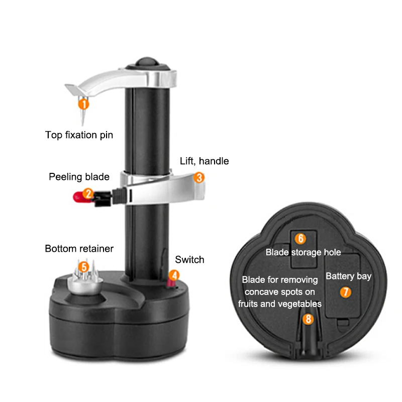 หมุนอัตโนมัติ Apple Peeler เคร - Smart Garden Kitchen บทวิจารณ์และราคา