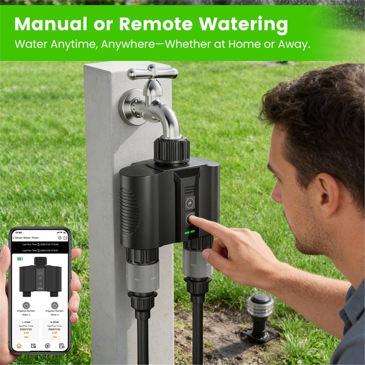 Y17A ชุดตั้งเวลาเปิด-ปิดน้ำแบบ - Smart Garden Hose Valve บทวิจารณ์และราคา