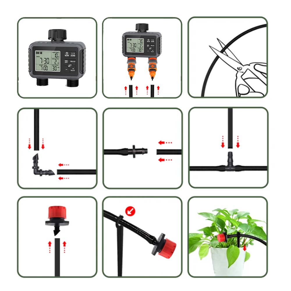 จอแสดงผล LCD แบบสองโซนอิสระ ตั - Smart Garden Tools บทวิจารณ์และราคา