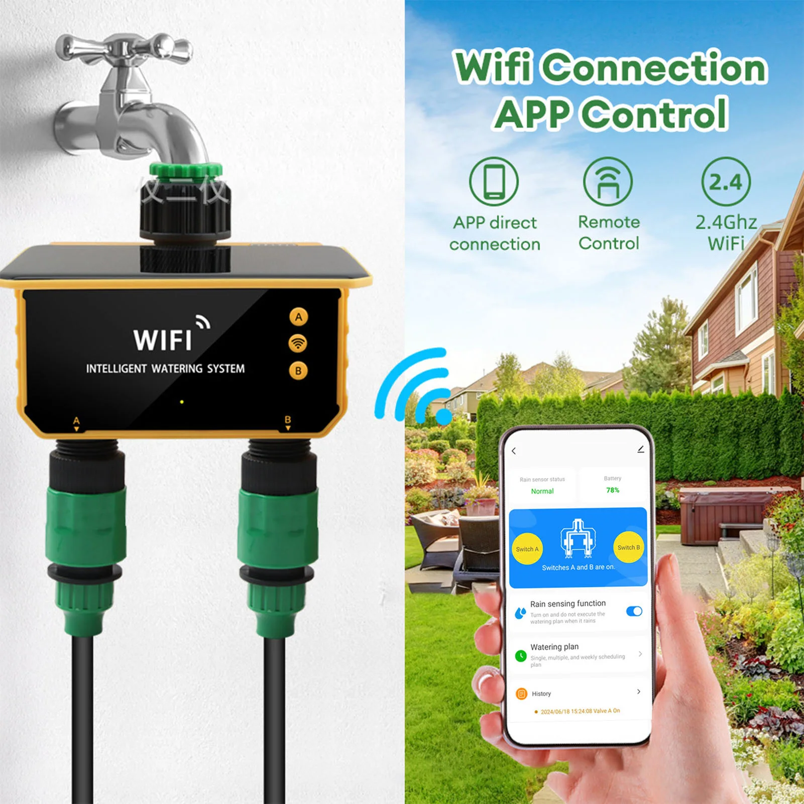 ตัวตั้งเวลาควบคุมการรดน้ำอัจฉร - Wifi Irrigation Timer บทวิจารณ์และราคา