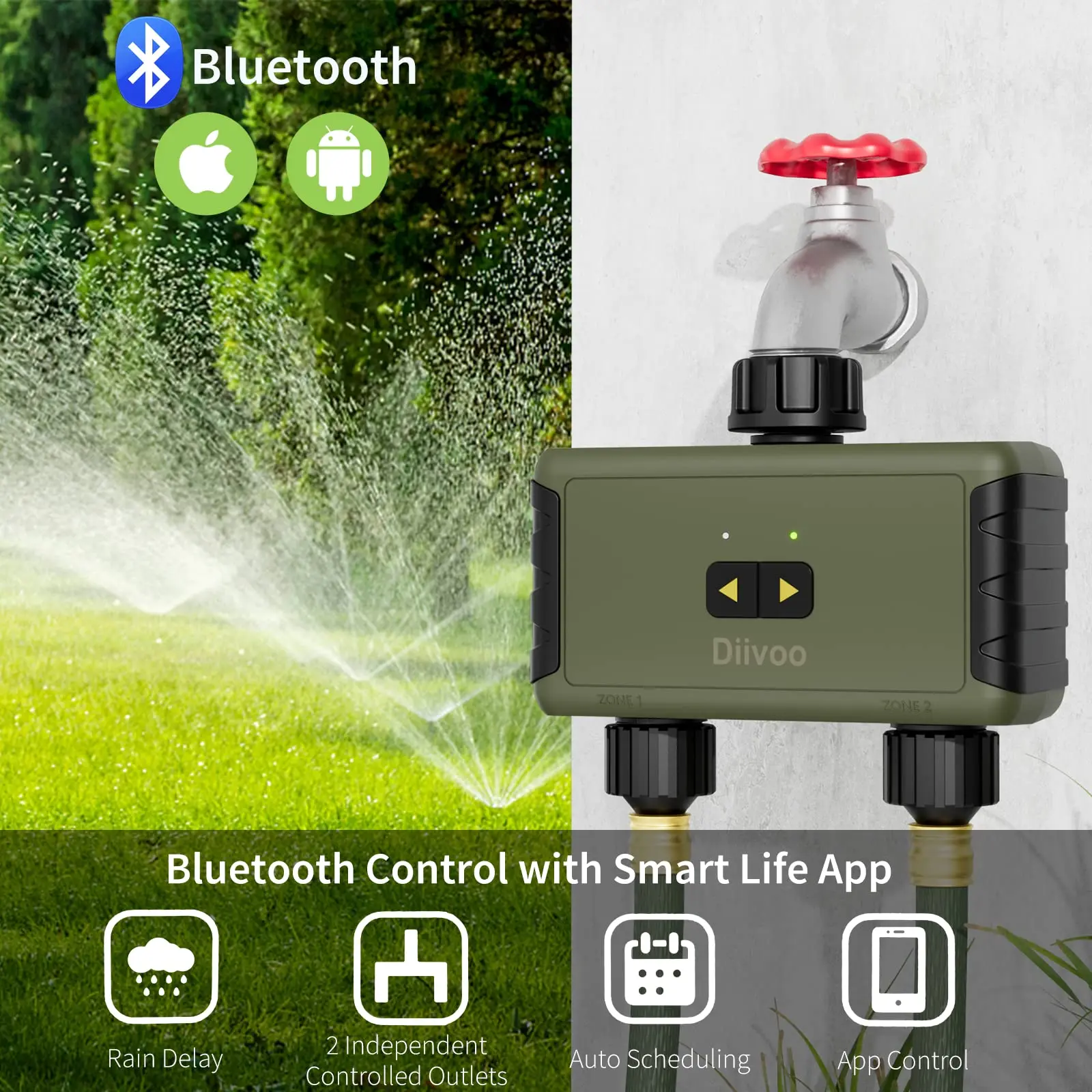 ไดวู ทิมเมด สปริงเกลอร์ สำหรับ - Smart Garden Tools บทวิจารณ์และราคา